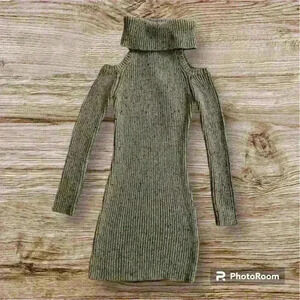 Cold Shoulder Sweater Mini Dress Size Small